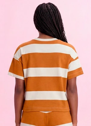 Angel - Blusa Malha Piquet Marrom - ANGEL
