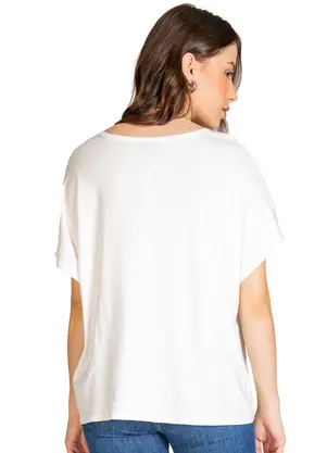 Select - Blusa Malha Visco Premiere Bege - SELECT