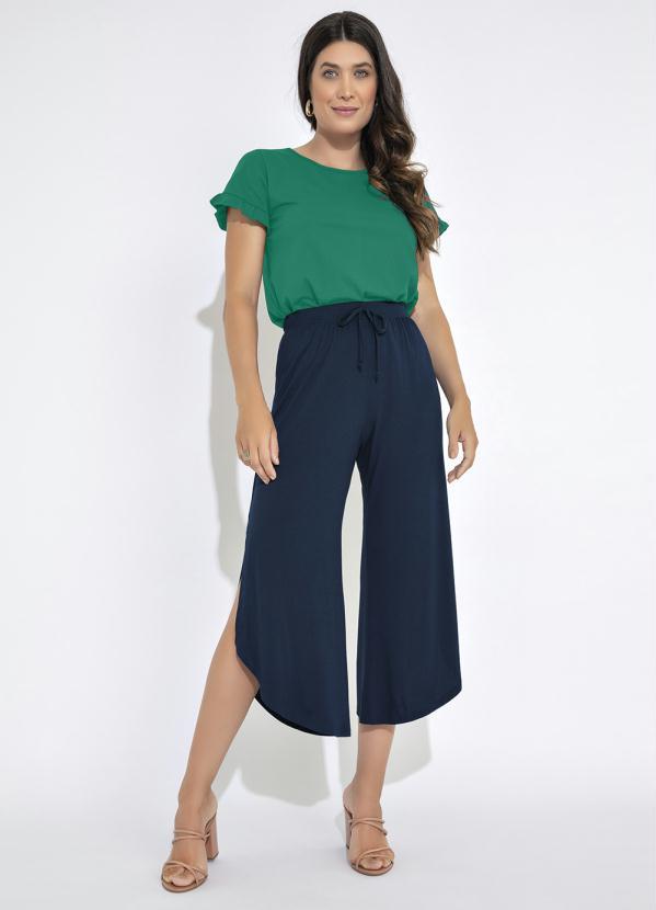 bonprix - Blusa Manga Babados Verde 3