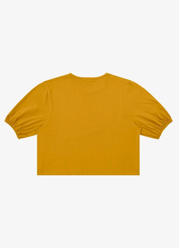 Select - Blusa Manga Camponesa Feminina Amarelo 2