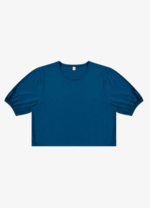 Select - Blusa Manga Camponesa Feminina Azul 1