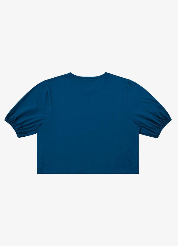 Select - Blusa Manga Camponesa Feminina Azul 2