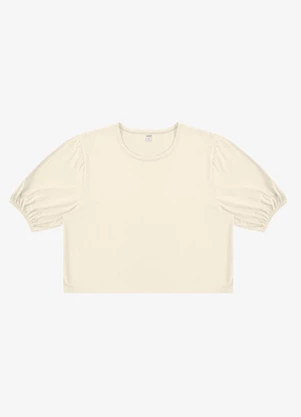 Select - Blusa Manga Camponesa Feminina Bege - SELECT