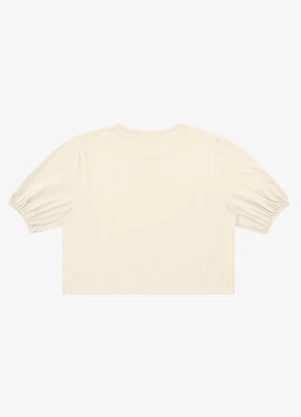 Select - Blusa Manga Camponesa Feminina Bege - SELECT