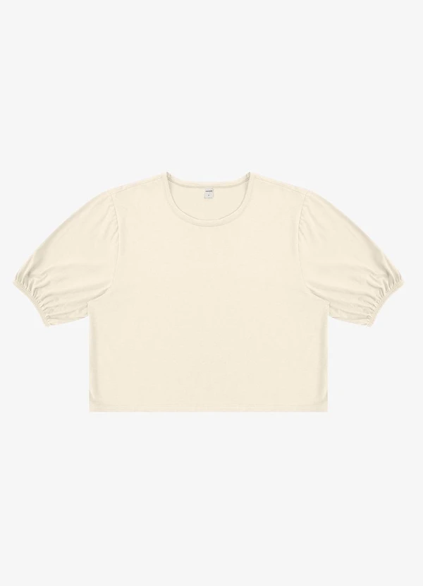 Select - Blusa Manga Camponesa Feminina Bege 1