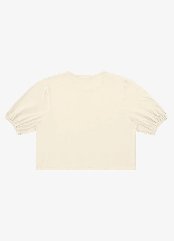 Select - Blusa Manga Camponesa Feminina Bege 2