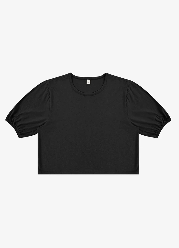 Select - Blusa Manga Camponesa Feminina Preto