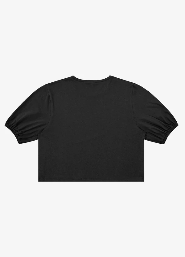 Select - Blusa Manga Camponesa Feminina Preto 2