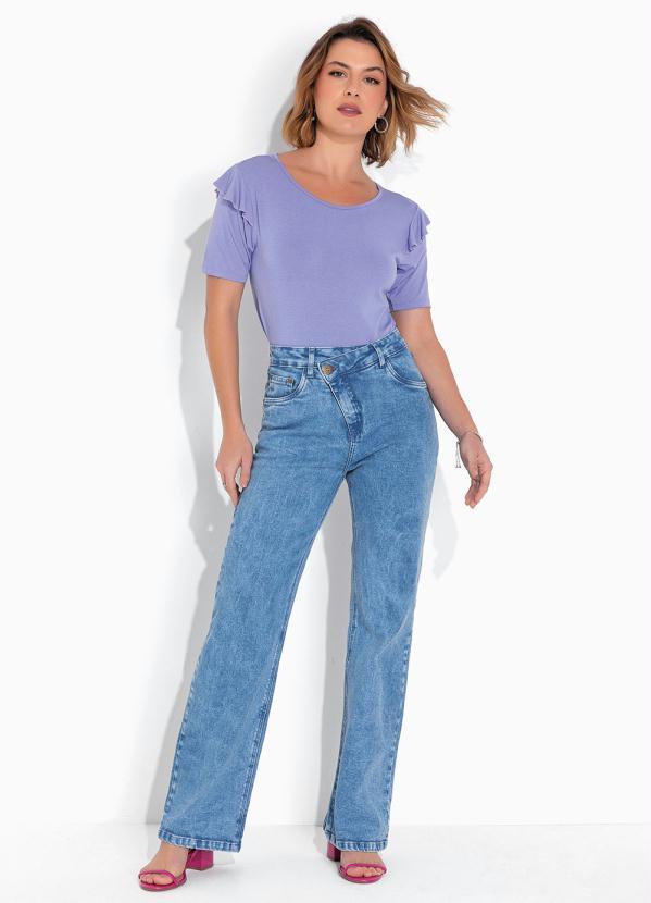 Outlet - Blusa Manga com Babados Lilás 4