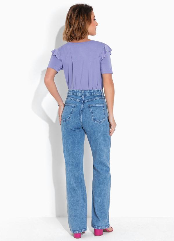 Outlet - Blusa Manga com Babados Lilás 5