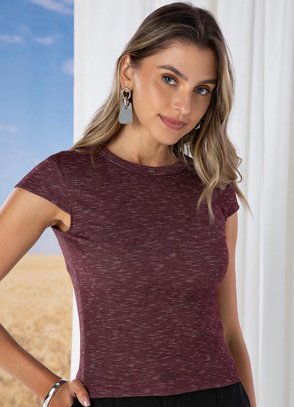 Use Modo - Blusa Manga Copinho Vinho