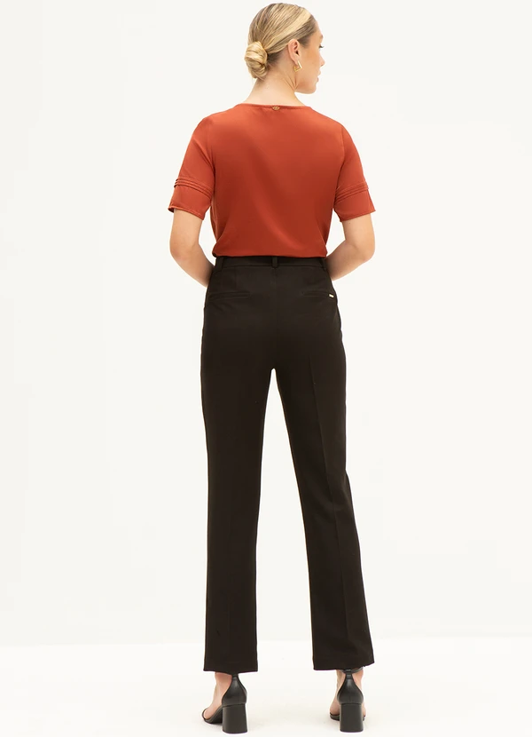 Principessa - Blusa Manga Curta Acetinada Ferrugem Raiany 4