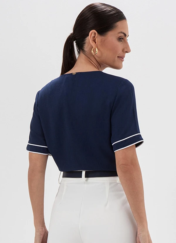 Principessa - Blusa Manga Curta com Filetes Contrastantes Iracema 3