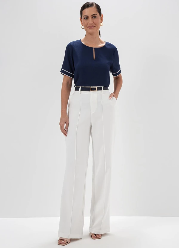 Principessa - Blusa Manga Curta com Filetes Contrastantes Iracema 2