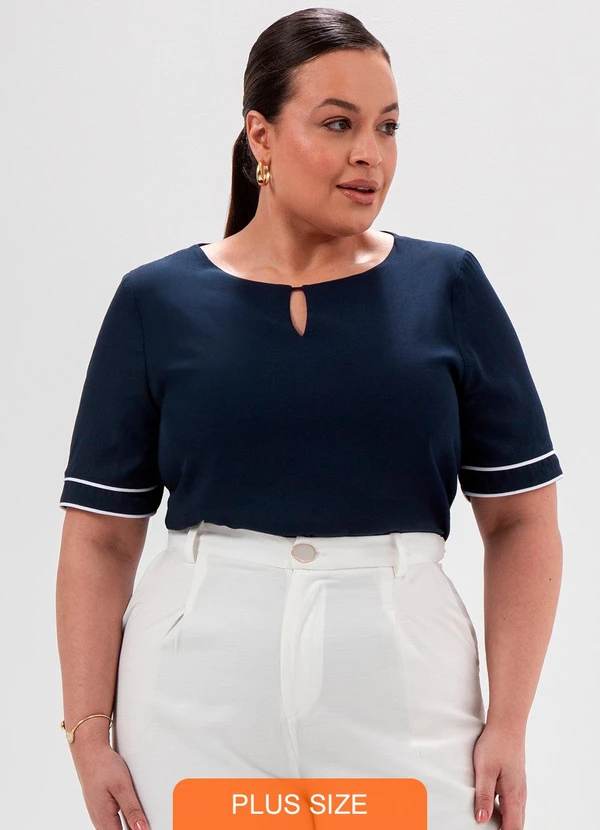 Principessa - Blusa Manga Curta com Filetes Contrastantes Iracema 5