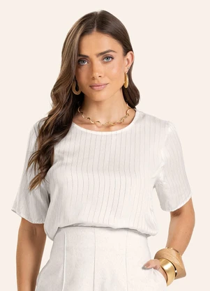 Endless - Blusa Manga Curta Bege - ENDLESS