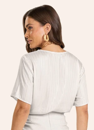 Endless - Blusa Manga Curta Bege - ENDLESS