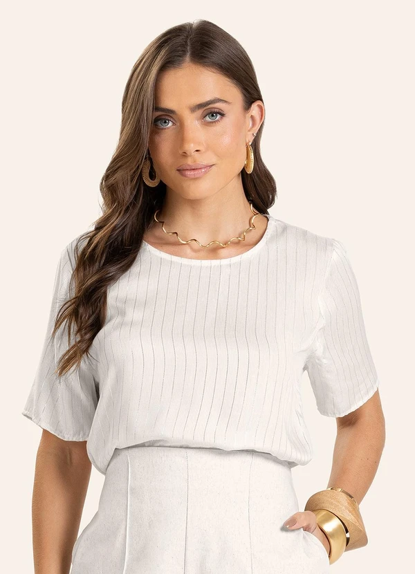 Endless - Blusa Manga Curta Bege