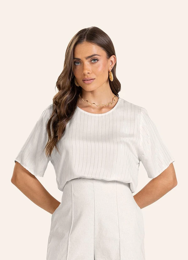 Endless - Blusa Manga Curta Bege 4