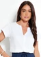 Quintess - Blusa Manga Curta Branca - variação: Branca