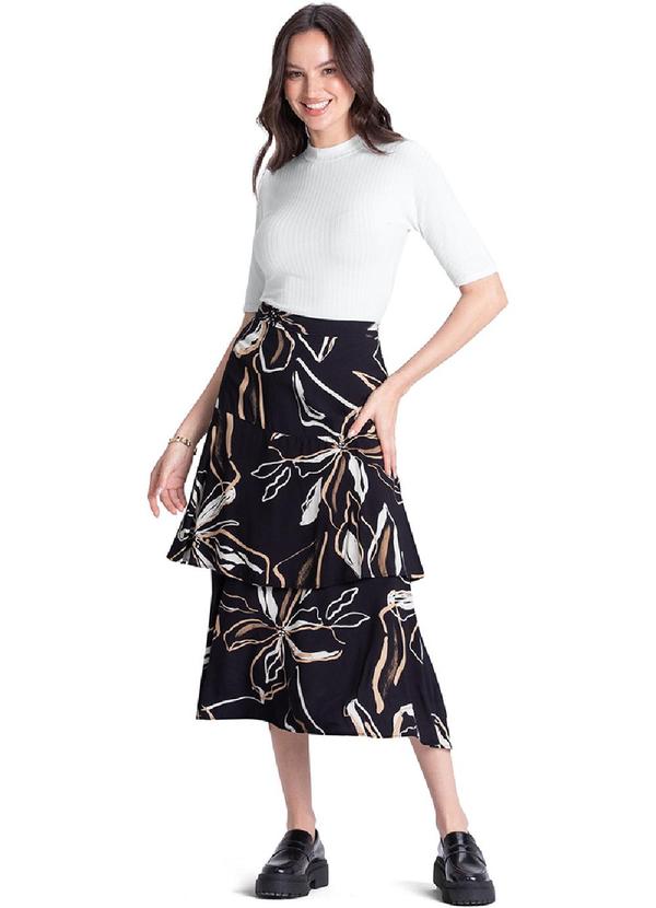 Rezzato - Blusa Manga Curta Canelada Feminino Branco 2