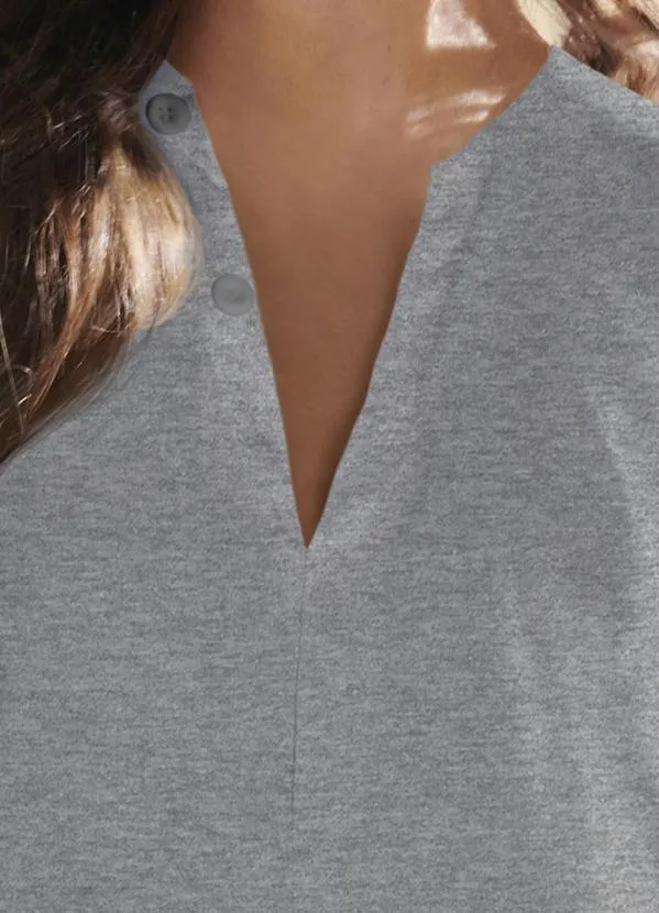 bonprix - Blusa Manga Curta Cinza 3