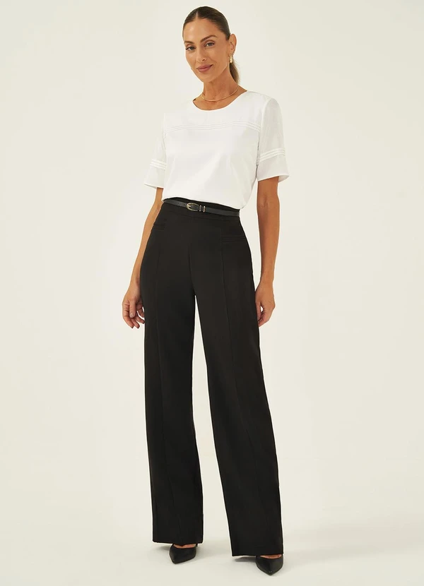 Principessa - Blusa Manga Curta Acetinada Off White Raiany 5