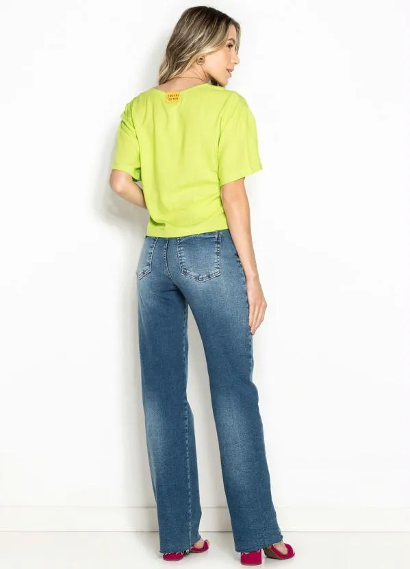 Colcci - Blusa Manga Curta de Viscose Verde 11