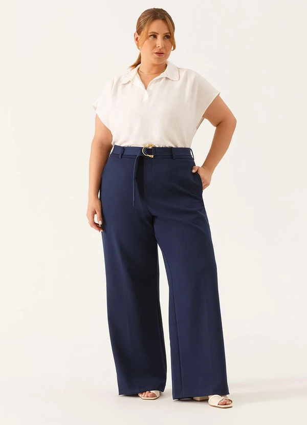 Principessa - Blusa Manga Curta Decote V Viviani Off White 10