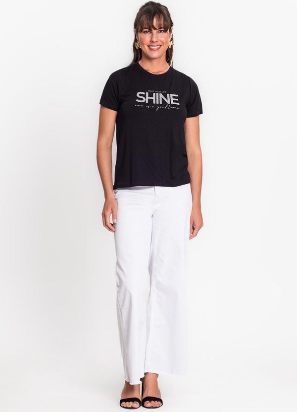 Rovitex - Blusa Manga Curta e Decote Redondo Preto 3