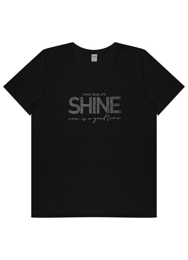 Rovitex - Blusa Manga Curta e Decote Redondo Preto 4