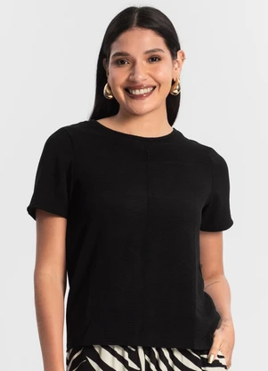 Rovitex - Blusa Manga Curta em Air Flow Preto - ROVITEX