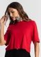 Endless - Blusa Feminina Manga Curta em Molecotton Marrom - variação: Vermelho