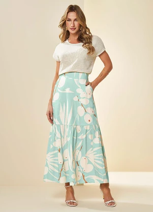 Doce Trama - Blusa Manga Curta em Plano Soft Branco - DOCE TRAMA