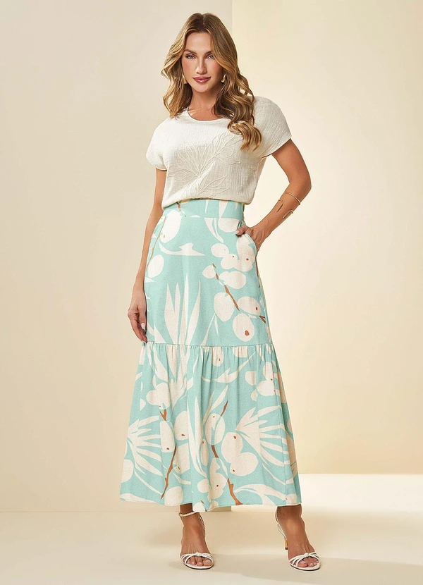 Doce Trama - Blusa Manga Curta em Plano Soft Branco 2