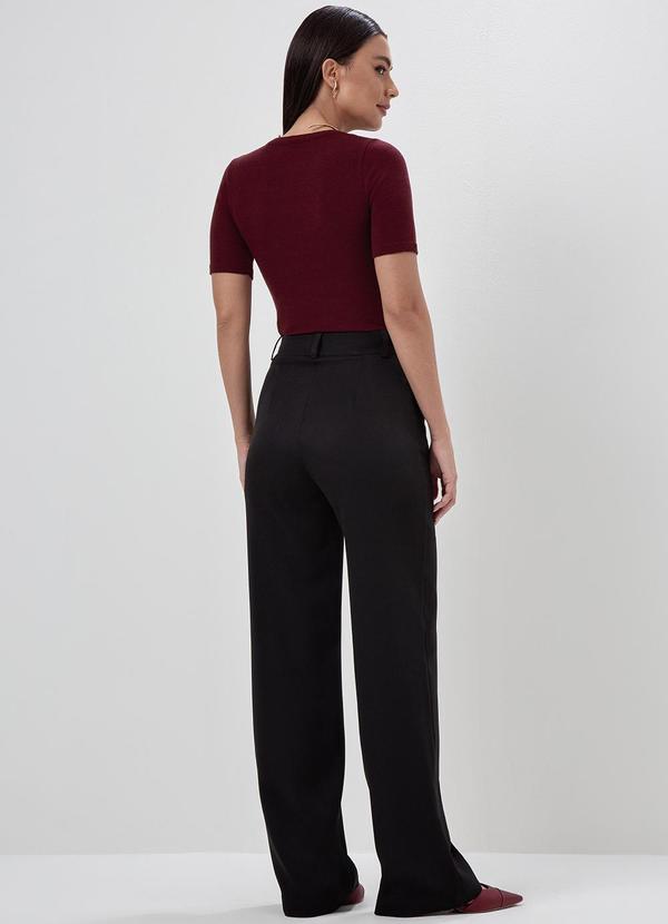 Principessa - Blusa Manga Curta em Tricot Bordô Tainara 4