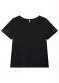 Lunender - Blusa Manga Curta em Viscose Básica Preto - variação: Preto
