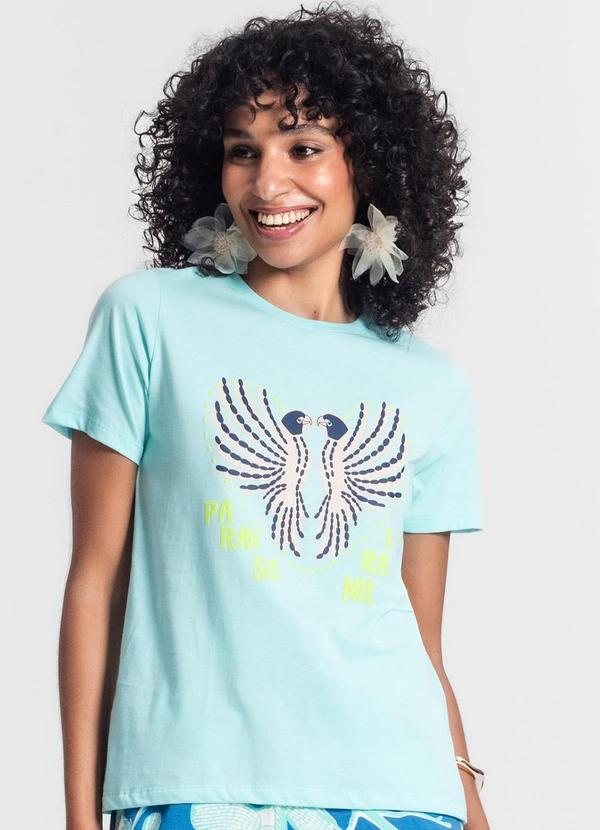 Rovitex - Blusa Manga Curta Feminina Azul 1