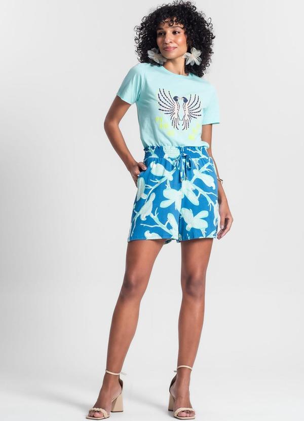 Rovitex - Blusa Manga Curta Feminina Azul 3