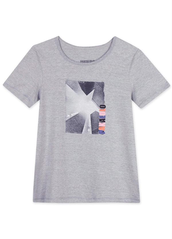 Pakalolo - Blusa Manga Curta Feminina Cinza 3