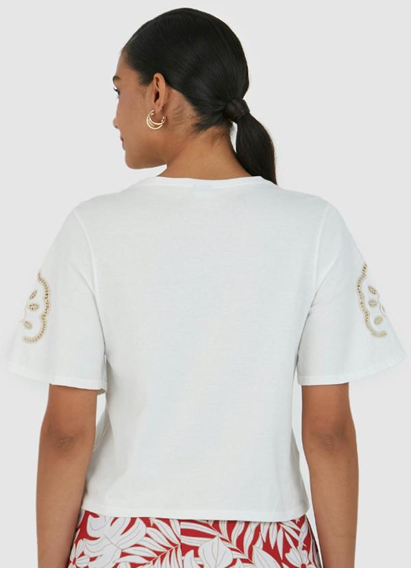 Malwee - Blusa Manga Curta Feminina Off White 2