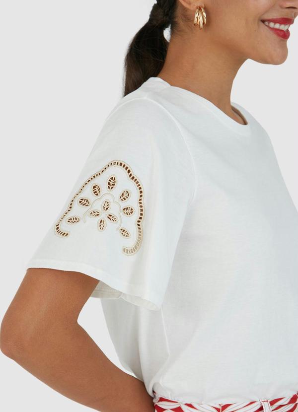 Malwee - Blusa Manga Curta Feminina Off White 4
