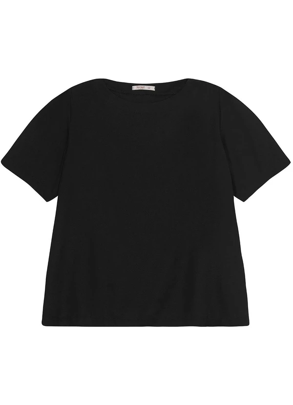 Secret Glam - Blusa Manga Curta Feminina Plus Size Preto 3