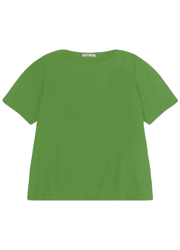 Secret Glam - Blusa Manga Curta Feminina Plus Size Verde