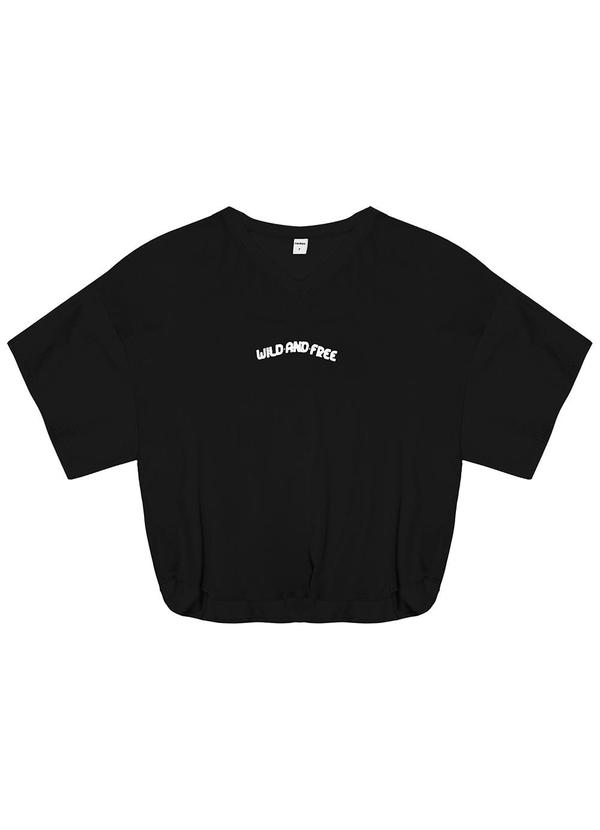 Rovitex - Blusa Manga Curta Feminina Preto 4