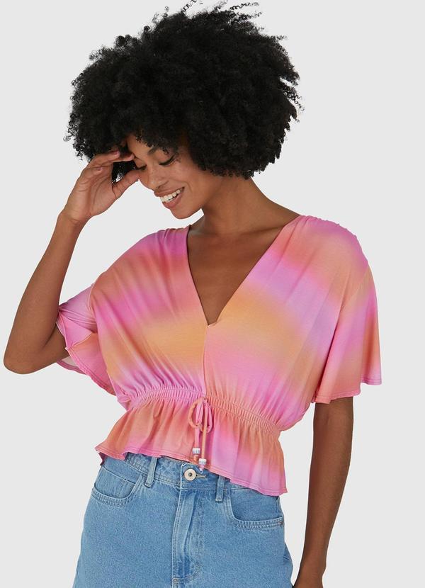 Malwee - Blusa Manga Curta Feminina Rosa
