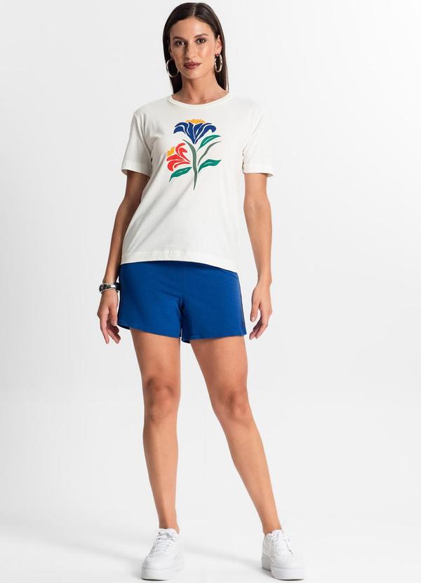 Rovitex - Blusa Manga Curta Feminina Bege 3