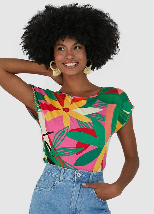 Malwee - Blusa Manga Curta Feminina Verde
