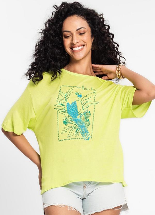 Rovitex - Blusa Manga Curta Feminina Verde