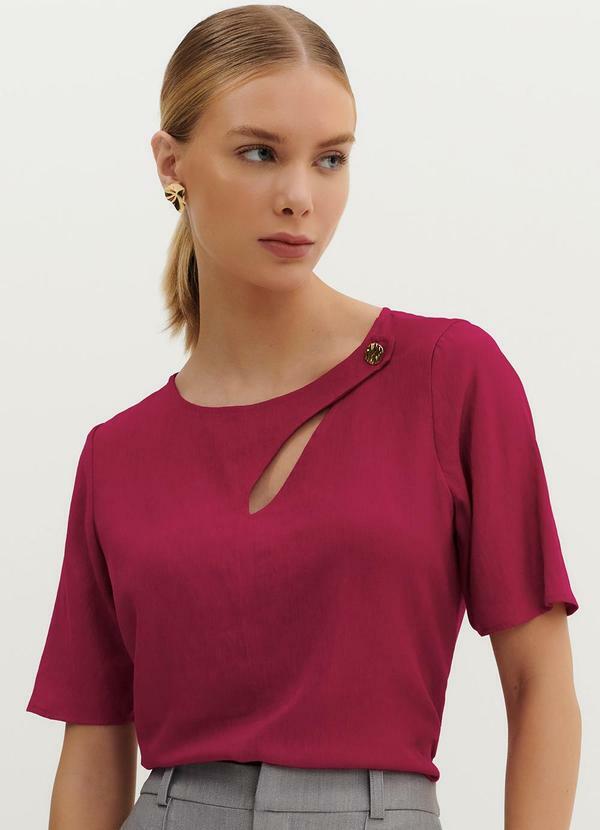 Principessa - Blusa Manga Curta Transpassada Gisleine